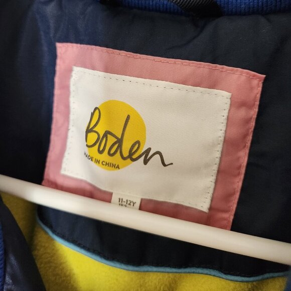 MINI BODEN Navy Rainbow Zip Coat - Picture 4 of 7